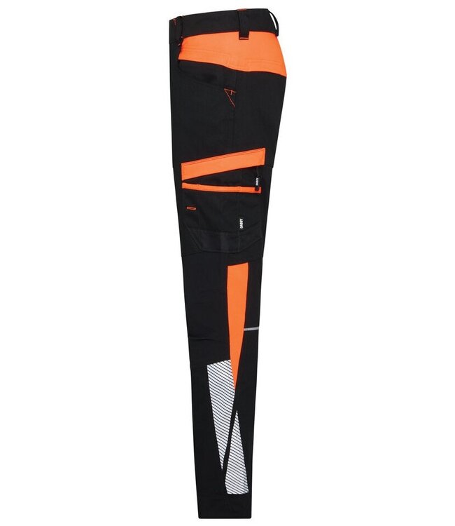 DASSY Hong Kong Dames Werkbroek Stretch Zwart/Oranje