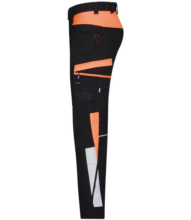 DASSY Hong Kong Werkbroek Stretch Zwart/Oranje