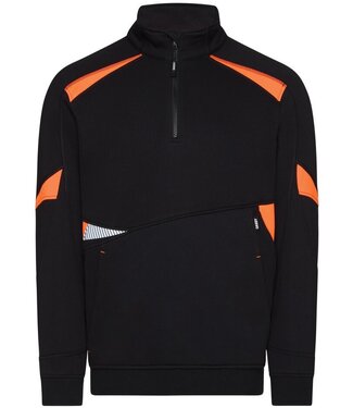 DASSY DASSY Aratu Werktrui Sweater Zwart/Oranje