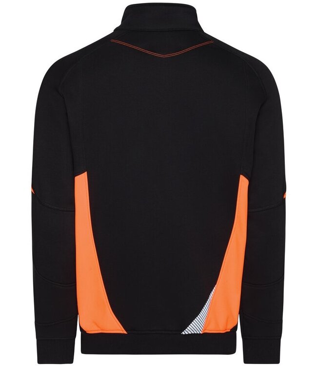 DASSY Aratu Werktrui Sweater Zwart/Oranje