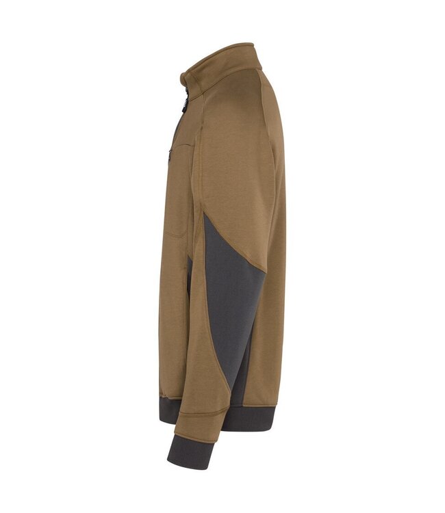 DASSY Velox NEXT D-Flex Werktrui met Rits Bruin/Grijs