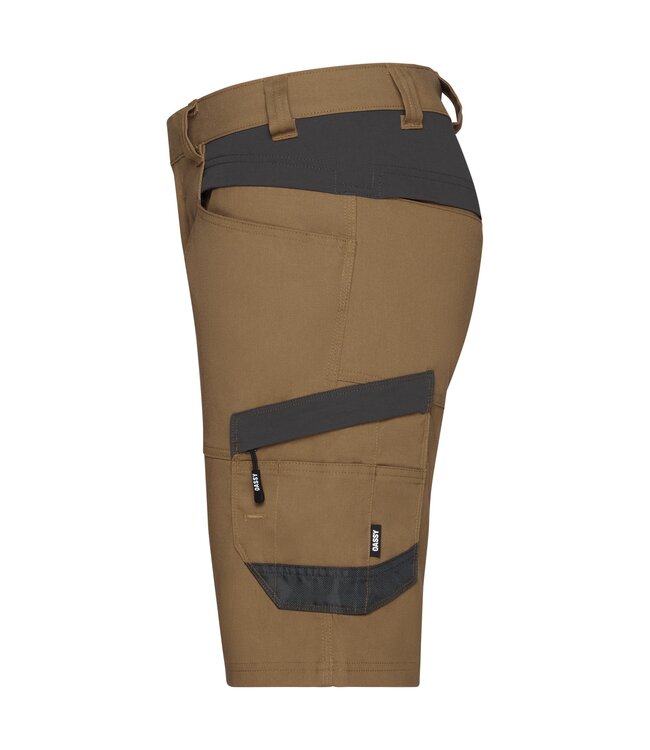 DASSY Axis NEXT D-Flex Korte Werkbroek Stretch Bruin/Grijs