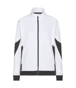 DASSY DASSY Velox NEXT D-Flex Dames Schilders Werktrui met Rits Wit/Grijs
