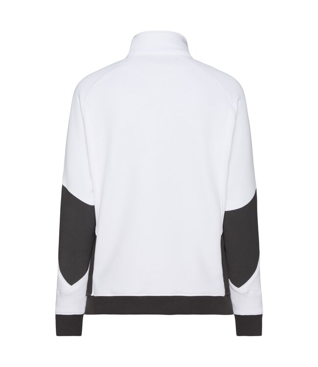 DASSY Velox NEXT D-Flex Dames Schilders Werktrui met Rits Wit/Grijs