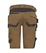 DASSY Trix NEXT D-Flex Korte Werkbroek Stretch Bruin/Grijs