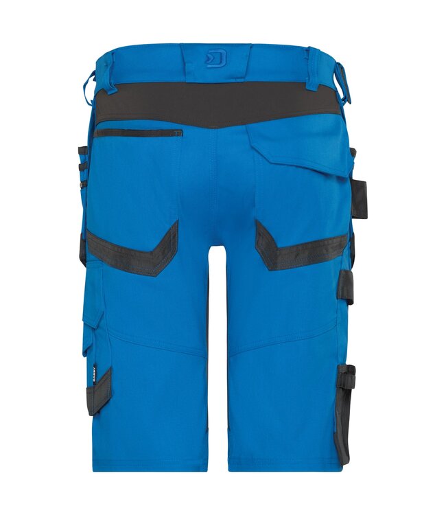 DASSY Trix NEXT D-Flex Korte Werkbroek Stretch Blauw/Grijs