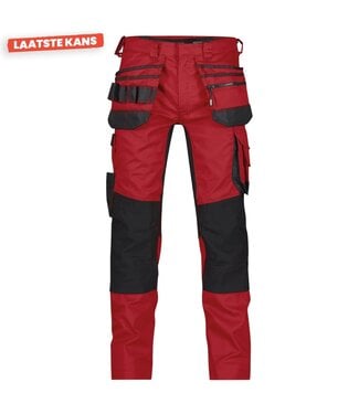 DASSY DASSY Flux D-Flex Werkbroek Stretch Rood/Zwart