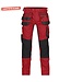 DASSY Flux D-Flex Werkbroek Stretch Rood/Zwart