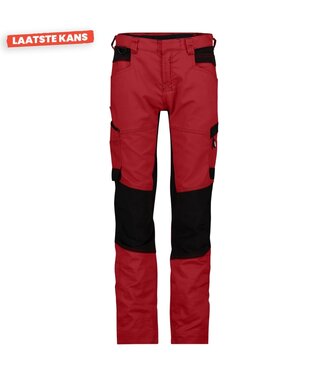 DASSY DASSY Helix D-Flex Dames Werkbroek Stretch Rood/Zwart