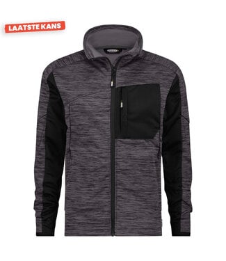 DASSY DASSY Convex D-Flex Fleece Werktrui met Rits Grijs/Zwart