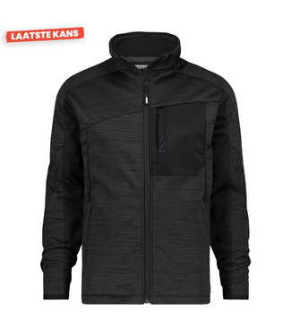DASSY DASSY Convex D-Flex Fleece Werktrui met Rits Zwart