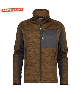 DASSY DASSY Convex D-Flex Fleece Werktrui met Rits Bruin/Grijs