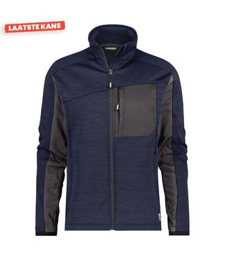 DASSY DASSY Convex D-Flex Fleece Werktrui met Rits Donkerblauw/Grijs