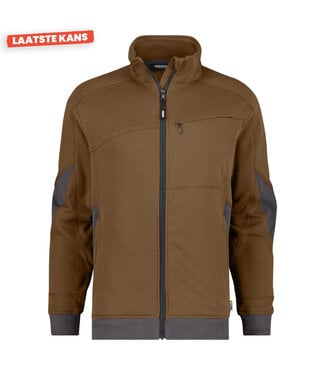 DASSY DASSY Velox D-Flex Werktrui met Rits Bruin/Grijs