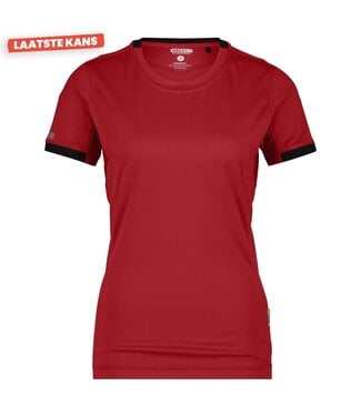DASSY DASSY Nexus D-Flex Dames T-Shirt Rood/Zwart