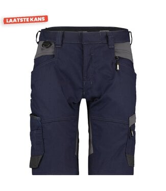 DASSY DASSY Axis D-Flex Dames Korte Werkbroek Stretch Donkerblauw/Grijs