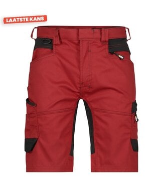 DASSY DASSY Axis D-Flex Korte Werkbroek Stretch Rood/Zwart