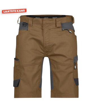 DASSY DASSY Axis D-Flex Korte Werkbroek Stretch Bruin/Grijs
