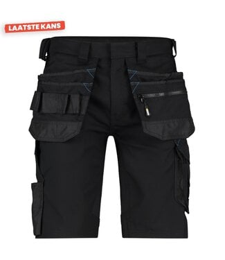 DASSY DASSY Trix D-Flex Korte Werkbroek Stretch Zwart
