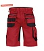 DASSY Trix D-Flex Korte Werkbroek Stretch Rood/Zwart