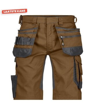 DASSY DASSY Trix D-Flex Korte Werkbroek Stretch Bruin/Grijs