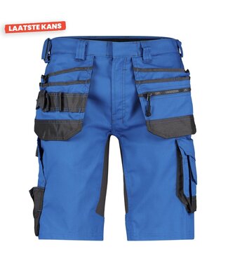DASSY DASSY Trix D-Flex Korte Werkbroek Stretch Blauw/Grijs