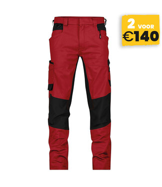 DASSY DASSY Helix NEXT D-Flex Werkbroek Stretch Rood/Zwart