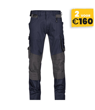 DASSY DASSY Dynax NEXT D-Flex Werkbroek Stretch Donkerblauw/Grijs