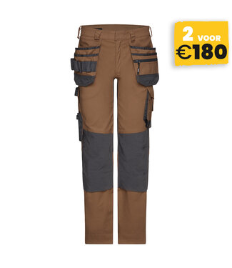 DASSY DASSY Flux NEXT D-Flex Werkbroek Stretch Bruin/Grijs