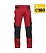 DASSY DASSY Dynax NEXT D-Flex Werkbroek Stretch Rood/Zwart