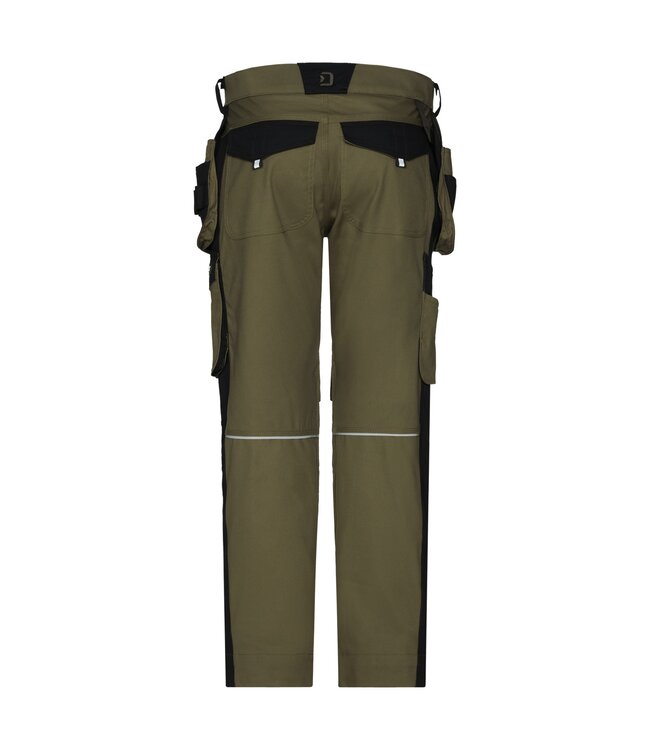 DASSY Rossi Flex Werkbroek Stretch Khaki/Zwart
