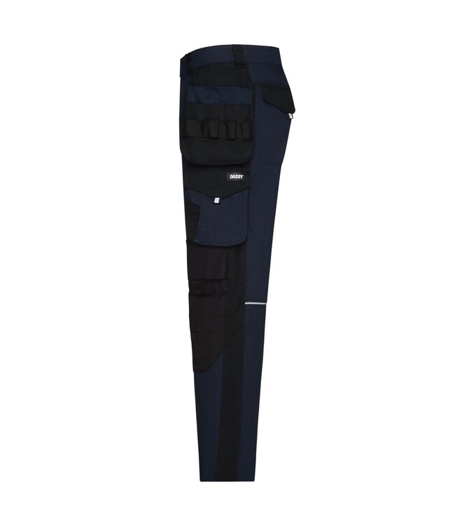 DASSY Rossi Flex Werkbroek Stretch Donkerblauw/Zwart