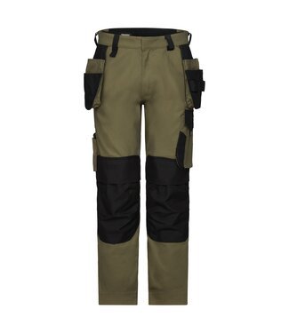 DASSY DASSY Rossi Flex Werkbroek Stretch Khaki/Zwart