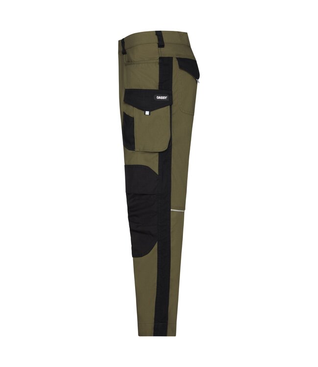 DASSY Ponti Flex Werkbroek Stretch Khaki/Zwart