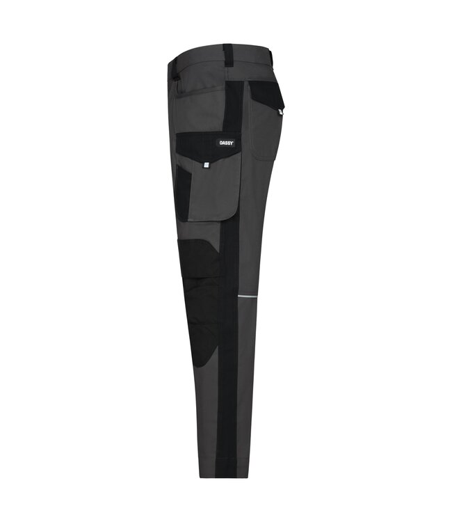 DASSY Ponti Flex Werkbroek Stretch Grijs/Zwart