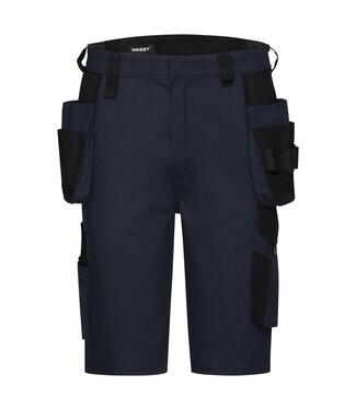 DASSY DASSY Kuma Flex Korte Werkbroek Stretch Donkerblauw/Zwart