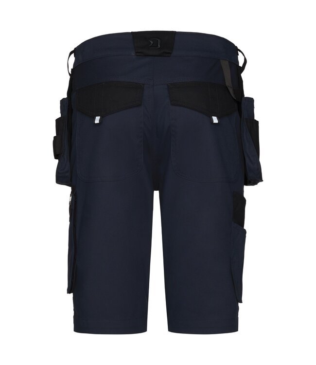 DASSY Kuma Flex Korte Werkbroek Stretch Donkerblauw/Zwart