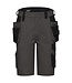 DASSY Kuma Flex Korte Werkbroek Stretch Grijs/Zwart