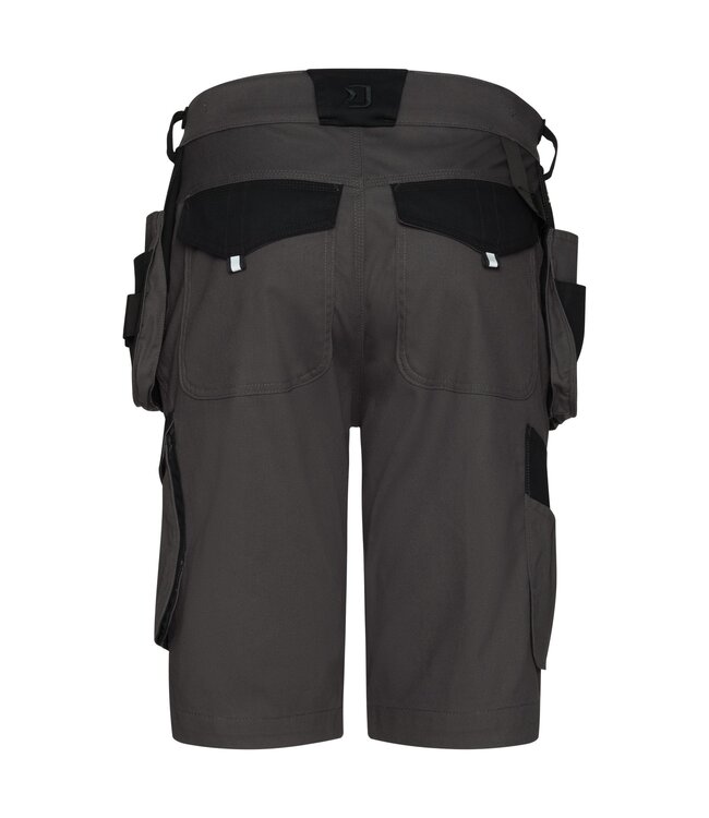 DASSY Kuma Flex Korte Werkbroek Stretch Grijs/Zwart