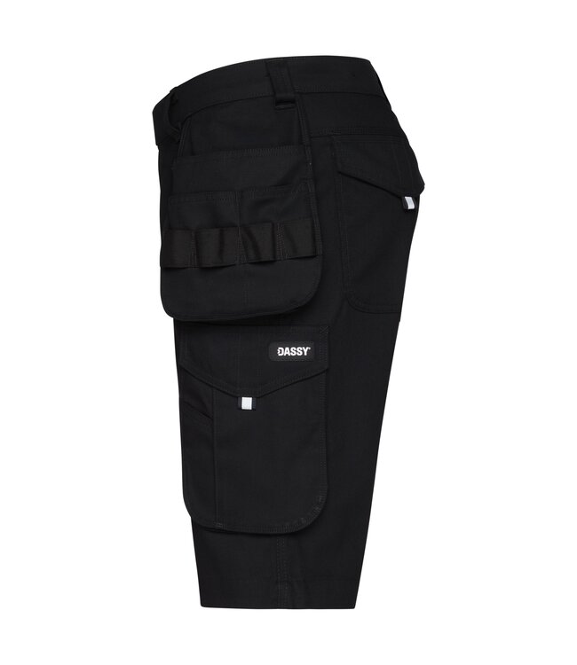 DASSY Kuma Flex Korte Werkbroek Stretch Zwart
