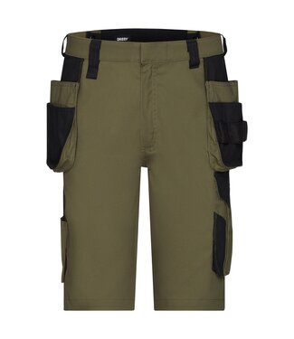 DASSY DASSY Kuma Korte Werkbroek Khaki/Zwart