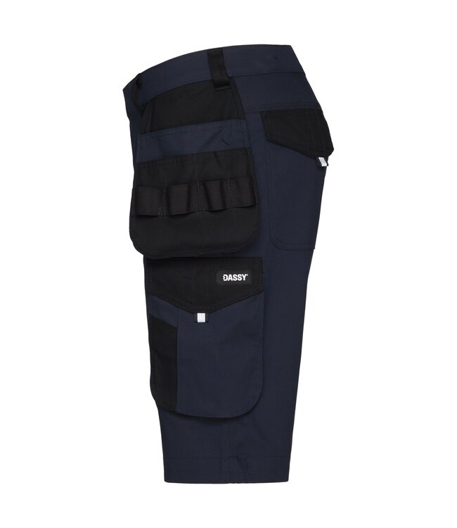 DASSY Kuma Korte Werkbroek Donkerblauw/Zwart