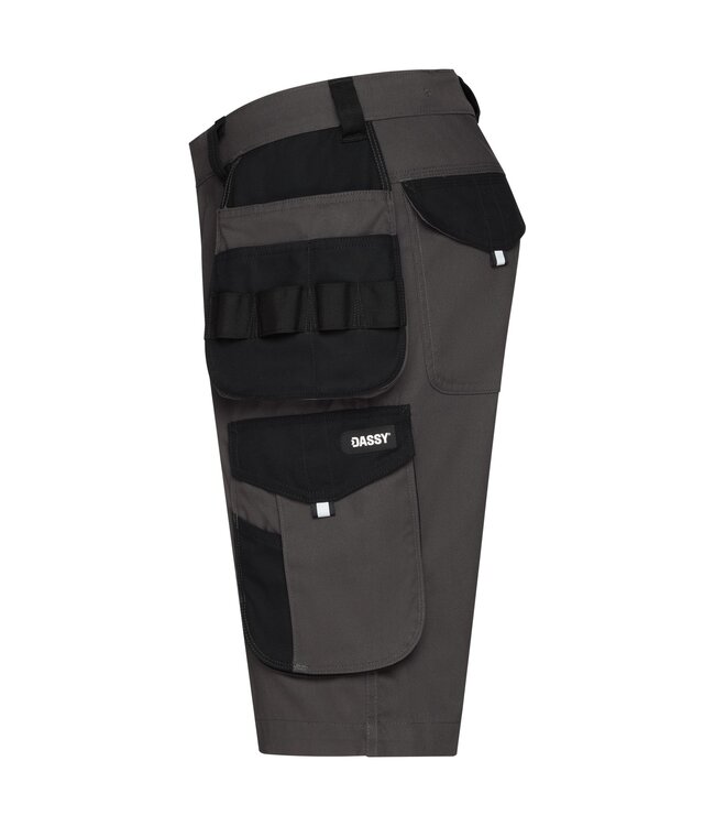 DASSY Kuma Korte Werkbroek Grijs/Zwart