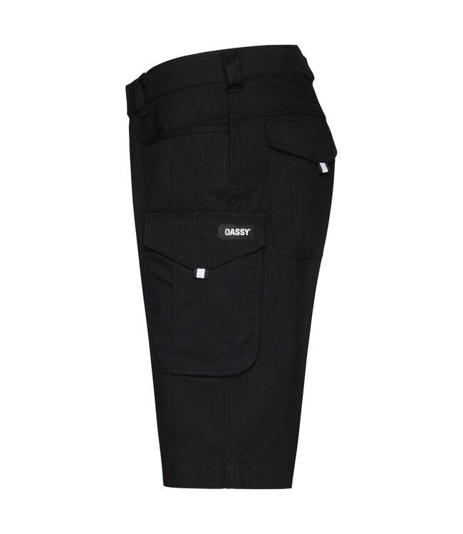 DASSY Botta Flex Korte Werkbroek Stretch Zwart