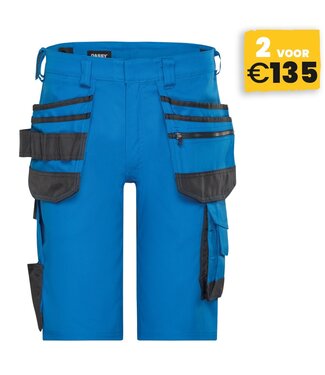 DASSY DASSY Trix NEXT D-Flex Korte Werkbroek Stretch Blauw/Grijs