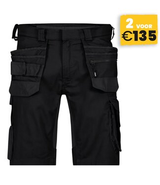 DASSY DASSY Trix NEXT D-Flex Korte Werkbroek Stretch Zwart