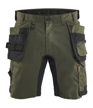 Blaklader Blaklader 1752 Korte Werkbroek Stretch Donkergroen/Zwart