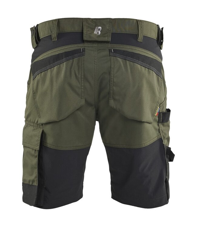 Blaklader 1753 Korte Werkbroek Stretch Donkergroen/Zwart