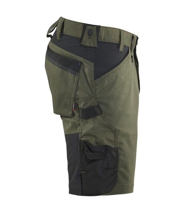 Blaklader 1753 Korte Werkbroek Stretch Donkergroen/Zwart