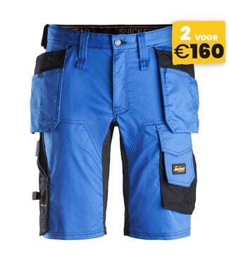 Snickers Workwear Snickers 6141 Korte Werkbroek Stretch AllroundWork Blauw/Zwart